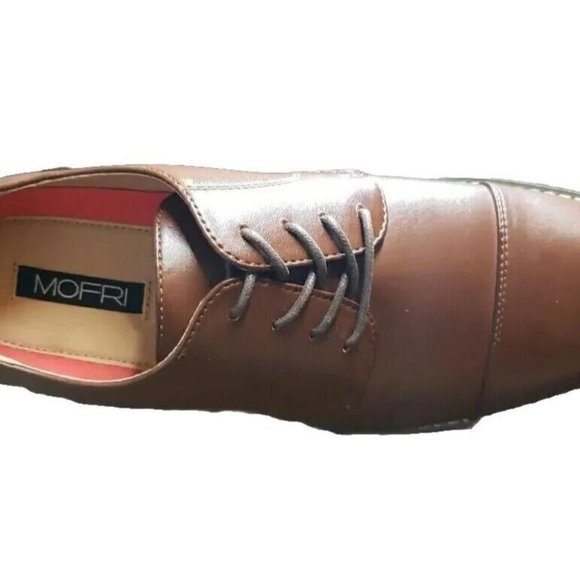 Mofri Shoes Mofri Mens Dress Shoes Formal Cap Toe Oxford Dark Brown